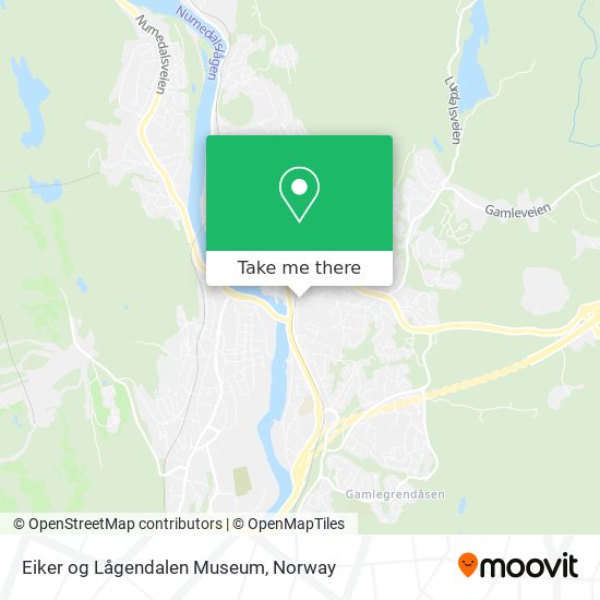 Eiker og Lågendalen Museum map