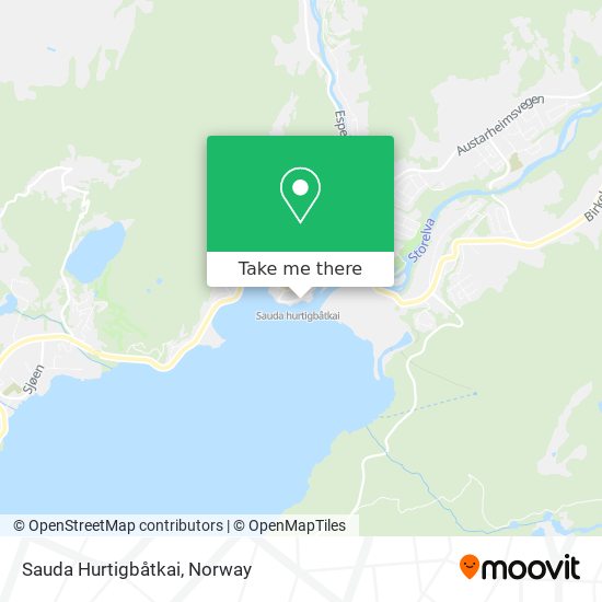 Sauda Hurtigbåtkai map