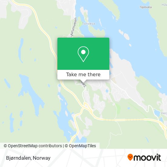Bjørndalen map