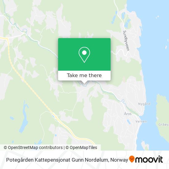 Potegården Kattepensjonat Gunn Nordølum map