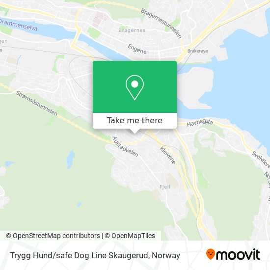 Trygg Hund / safe Dog Line Skaugerud map