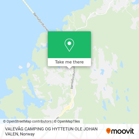 VALEVÅG CAMPING OG HYTTETUN OLE JOHAN VALEN map