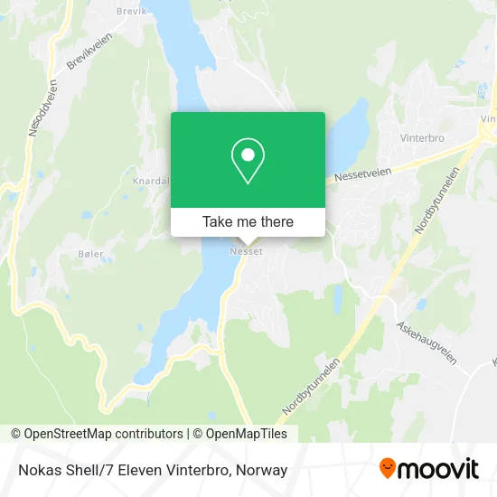 Nokas Shell/7 Eleven Vinterbro map