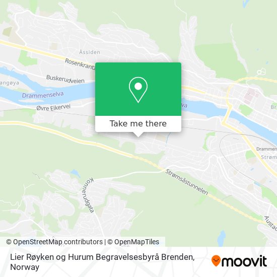 Lier Røyken og Hurum Begravelsesbyrå Brenden map