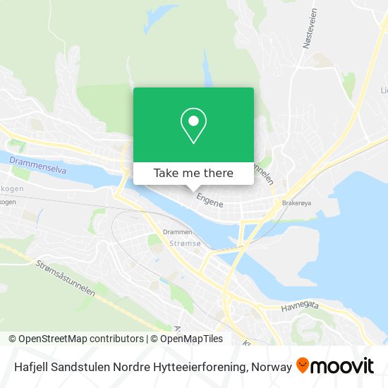 Hafjell Sandstulen Nordre Hytteeierforening map