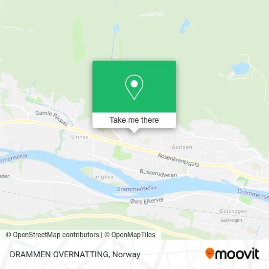 DRAMMEN OVERNATTING map