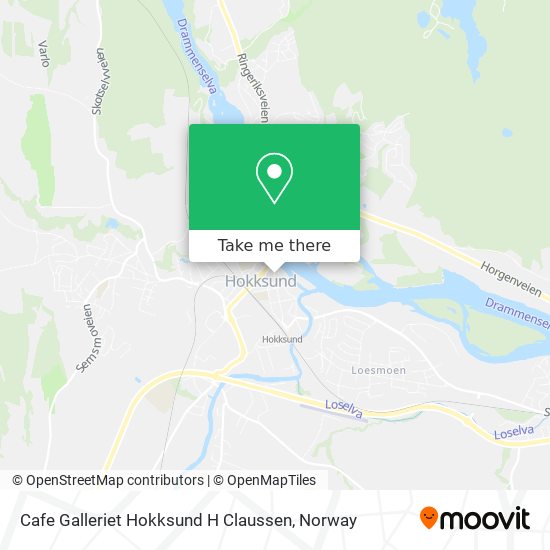 Cafe Galleriet Hokksund H Claussen map