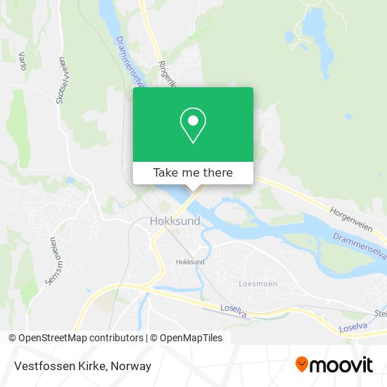 Vestfossen Kirke map