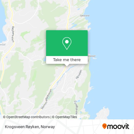 Krogsveen Røyken map
