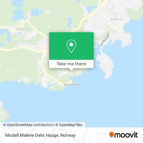 Modell Malene Delis Hauge map