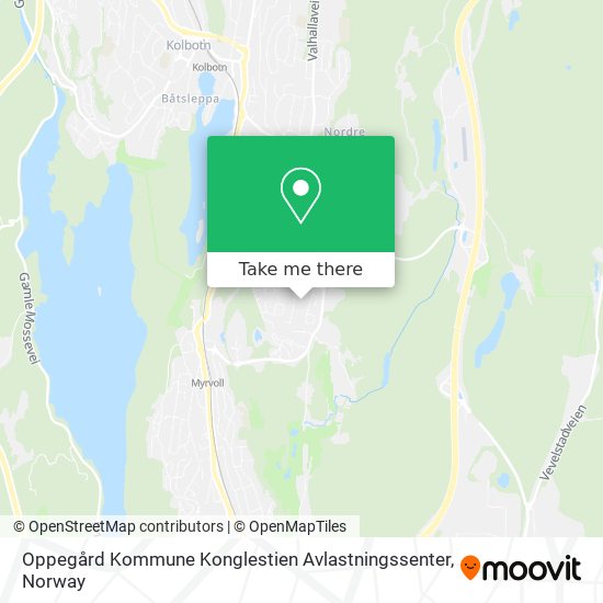 Oppegård Kommune Konglestien Avlastningssenter map