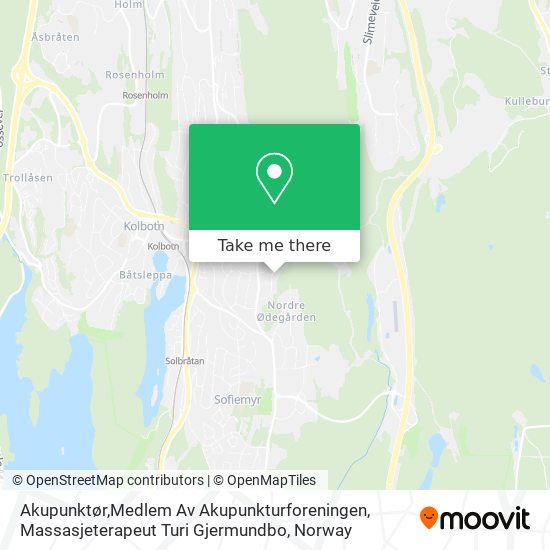 Akupunktør,Medlem Av Akupunkturforeningen, Massasjeterapeut Turi Gjermundbo map