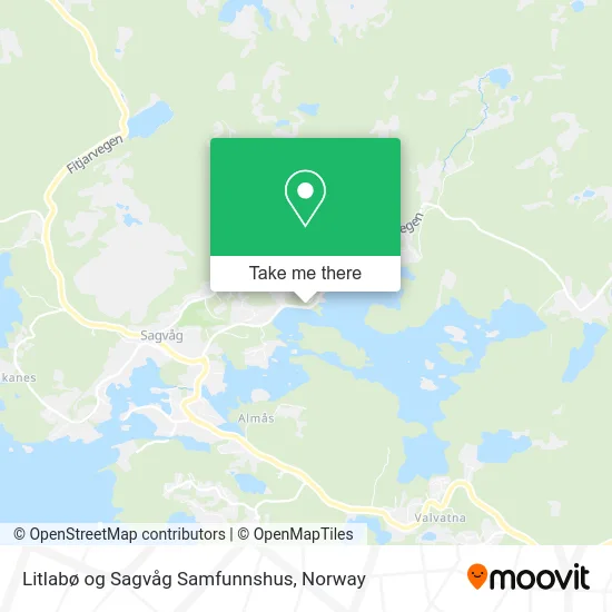 Litlabø og Sagvåg Samfunnshus map
