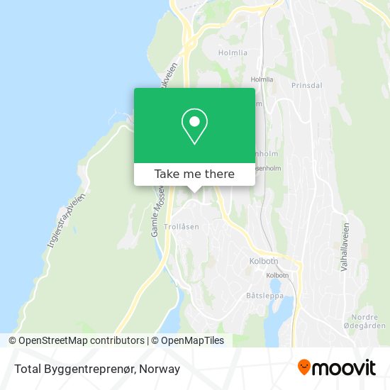 Total Byggentreprenør map