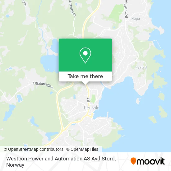 Westcon Power and Automation AS Avd.Stord map