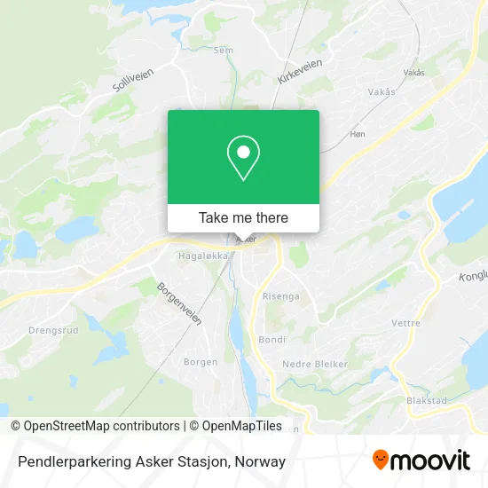 Pendlerparkering Asker Stasjon map