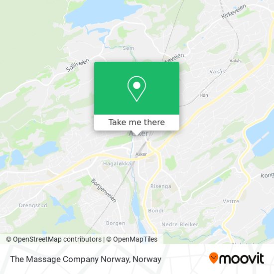 The Massage Company Norway map