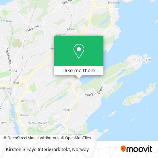 Kirsten S Faye Interiørarkitekt map