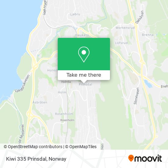 Kiwi 335 Prinsdal map