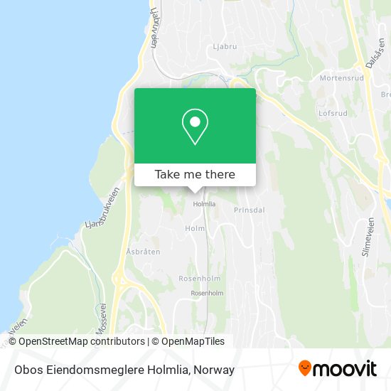 Obos Eiendomsmeglere Holmlia map