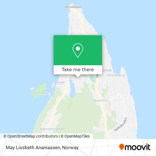 May Lissbeth Ananiassen map