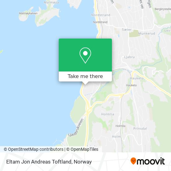 Eltam Jon Andreas Toftland map