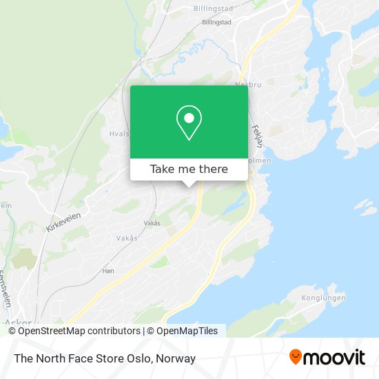 The North Face Store Oslo map