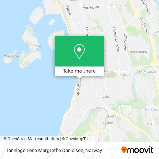 Tannlege Lene Margrethe Danielsen map