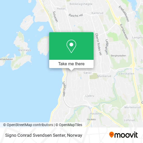 Signo Conrad Svendsen Senter map