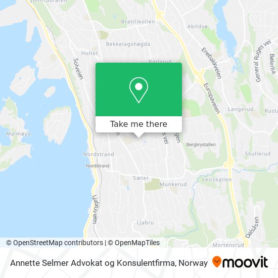 Annette Selmer Advokat og Konsulentfirma map