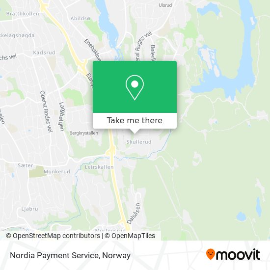 Nordia Payment Service map