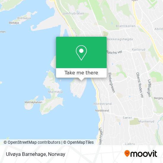 Ulvøya Barnehage map