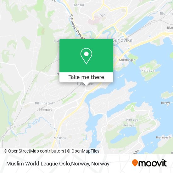 Muslim World League Oslo,Norway map