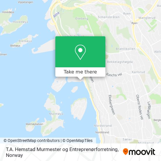 T.A. Hemstad Murmester og Entreprenørforretning map
