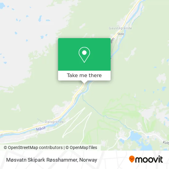 Møsvatn Skipark Røsshammer map