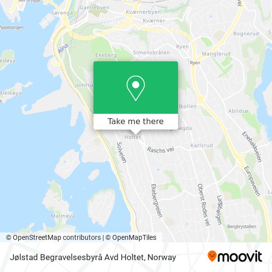 Jølstad Begravelsesbyrå Avd Holtet map