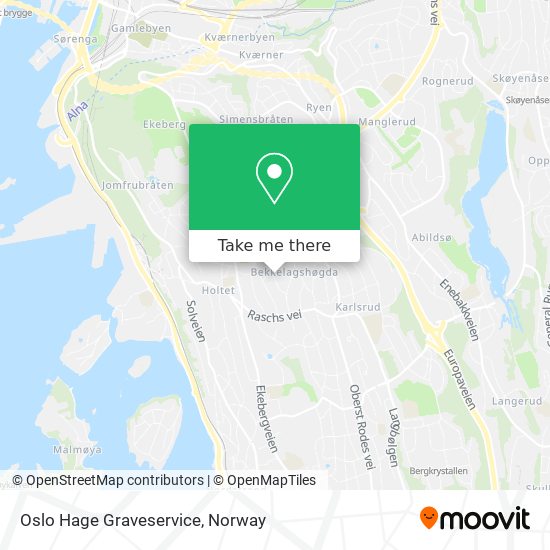 Oslo Hage Graveservice map