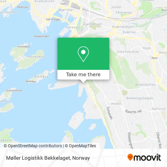 Møller Logistikk Bekkelaget map
