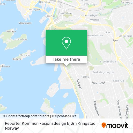 Reporter Kommunikasjonsdesign Bjørn Kringstad map