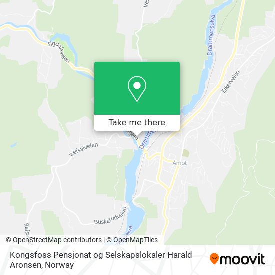 Kongsfoss Pensjonat og Selskapslokaler Harald Aronsen map