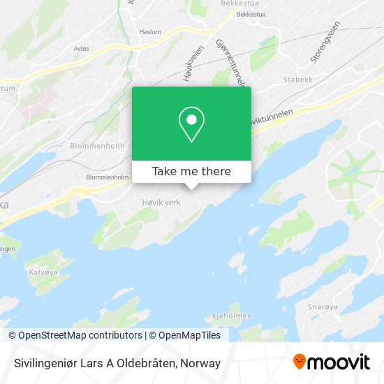 Sivilingeniør Lars A Oldebråten map