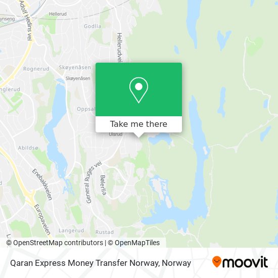 Qaran Express Money Transfer Norway map