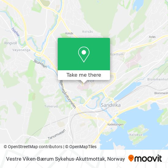 Vestre Viken-Bærum Sykehus-Akuttmottak map