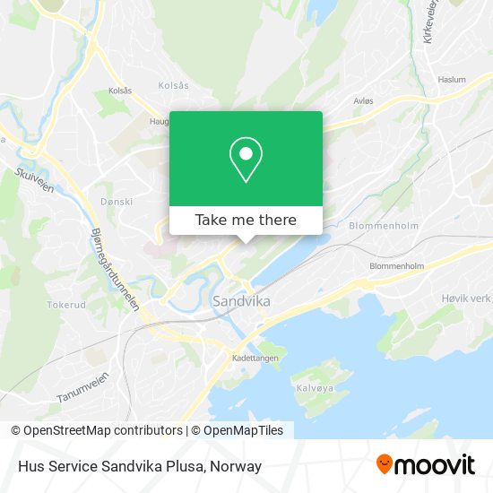 Hus Service Sandvika Plusa map