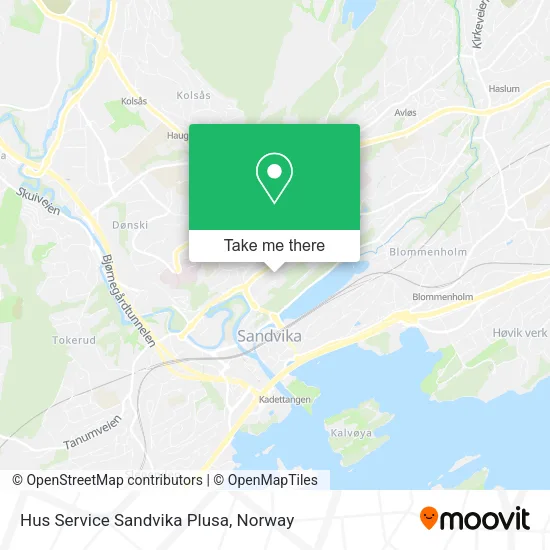Hus Service Sandvika Plusa map