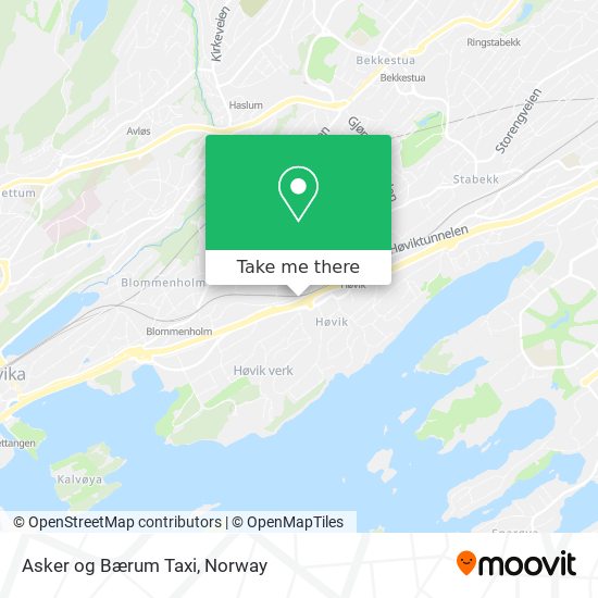 Asker og Bærum Taxi map