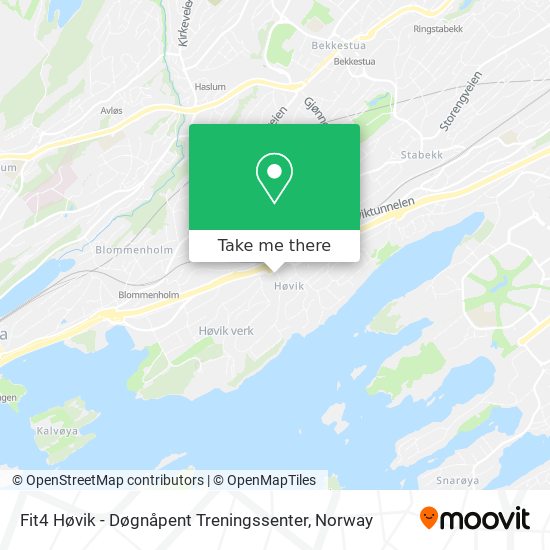 Fit4 Høvik - Døgnåpent Treningssenter map