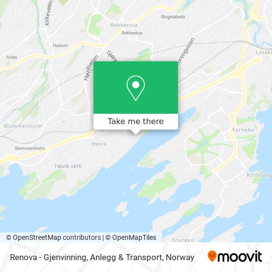 Renova - Gjenvinning, Anlegg & Transport map