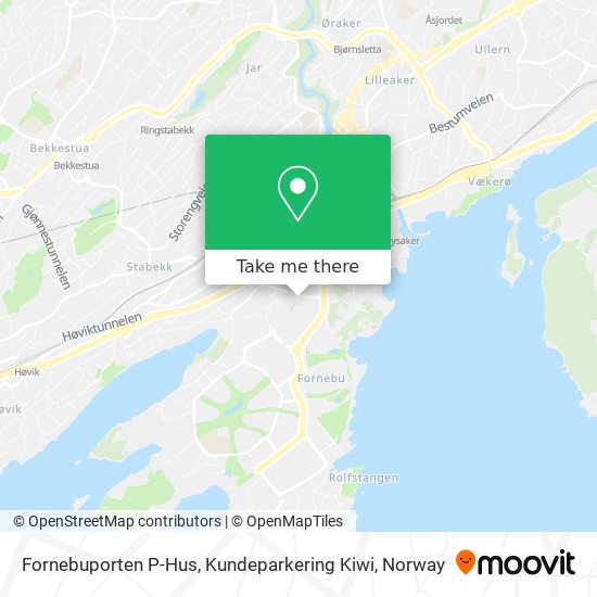 Fornebuporten P-Hus, Kundeparkering Kiwi map