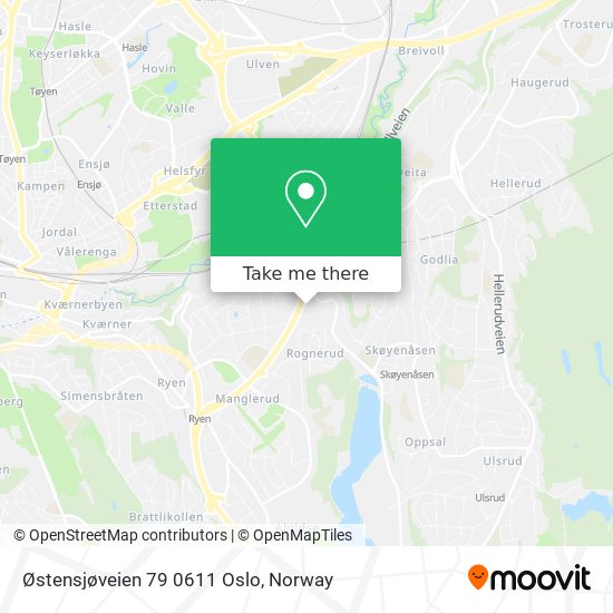 Østensjøveien 79 0611 Oslo map